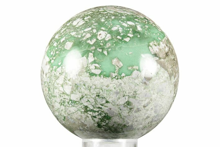 Polished Forest Green Lucin Variscite Sphere - Utah #371008